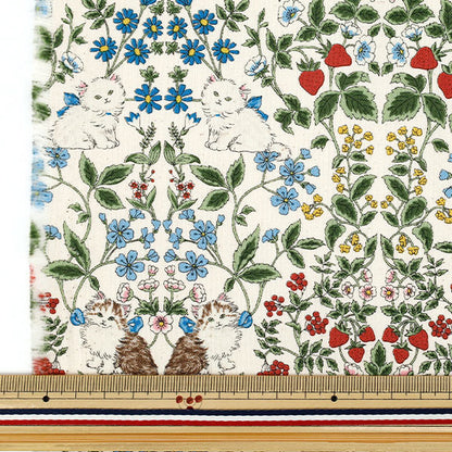 [Anzahl ab 5] Stoff "Nummer 10Oxford Katzengarten Kinari R9014-1A"