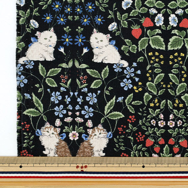 [Anzahl ab 5] Stoff "Nummer 10Oxford Katzengarten Schwarz R9014-1E"