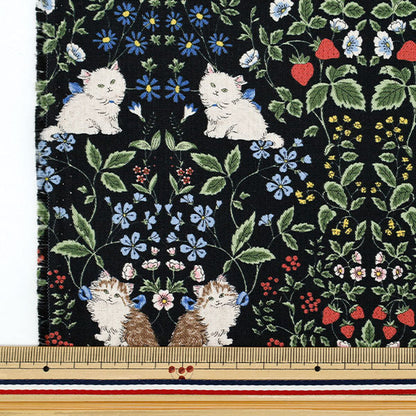 [Anzahl ab 5] Stoff "Nummer 10Oxford Katzengarten Schwarz R9014-1E"