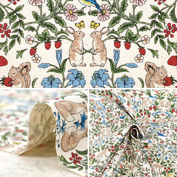 [Anzahl ab 5] Stoff "Nummer 10Oxford Tiergarten Kinari R9014-2A"