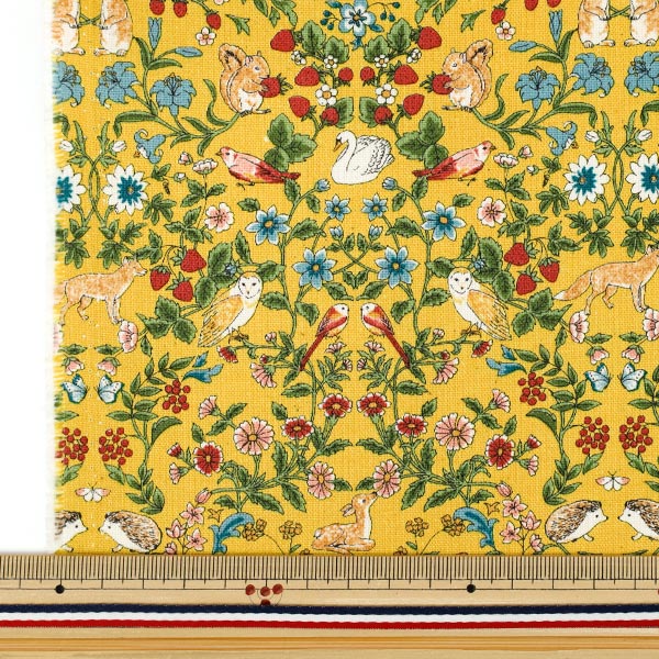 [Anzahl ab 5] Stoff "Nummer 10Oxford Animal Garden Senf R9014-2B"