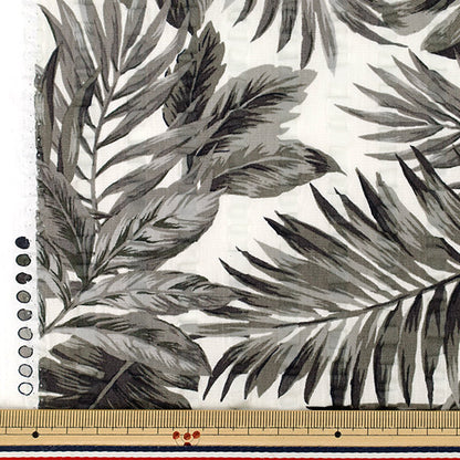 [Quantité à partir de 5] Tissu "Ondulation Monstera Noir R9034-4E”