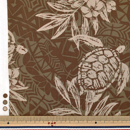 [Quantity from 5] Fabric "TC Hawaiian Honu Brown R9035-1B"