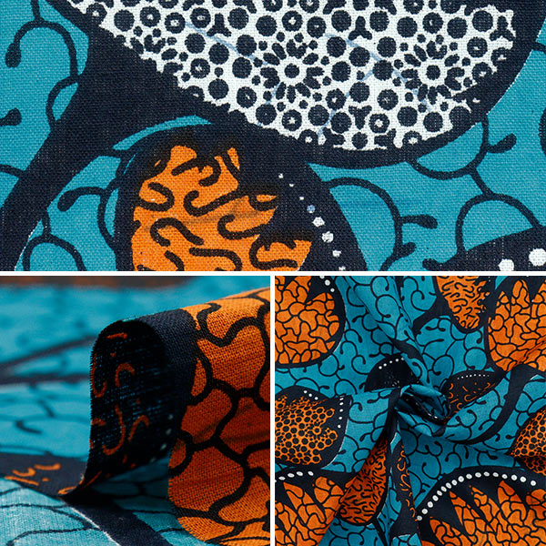 【数量5から】 生地 『アフリカンプリント RAM-AFR-25L』