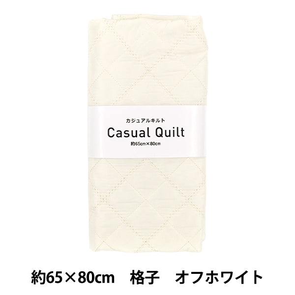 生地 『カジュアルキルト カットクロス 格子 約65×80cm オフホワイト CQ-CA3-5OW』
