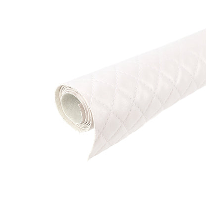 Stoff "gestepptes Kunstleder Stoffstück Ca. 65 x 80 cm Weiß C80-2503-23''