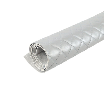 Fabric "quilted synthetic leather Cut Cloth Approx. 65 x 80cm Silver C80-2503-24''