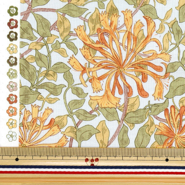 [Quantité à partir de 5] Tissu "Moda Best of Morris siège Chèvrefeuille bleu clair 8362-50"