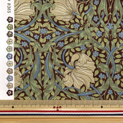 [Quantità a partire da 5] Tessuto "Moda Best of Morris Oxford Pimpernel Brown 8365-16T"