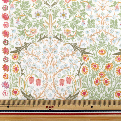 【数量5から】 生地 『MODA BEST OF MORRIS シーチング ブラックトーン フロスティホワイトミント 33491-61』