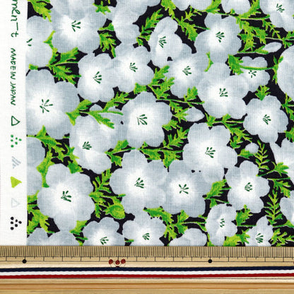 [Количество, начиная с 5] Ткань "Momen-T Moment Cotton Linen Sofrey Nemophila Patter" 【Yuzawayaоригинал】