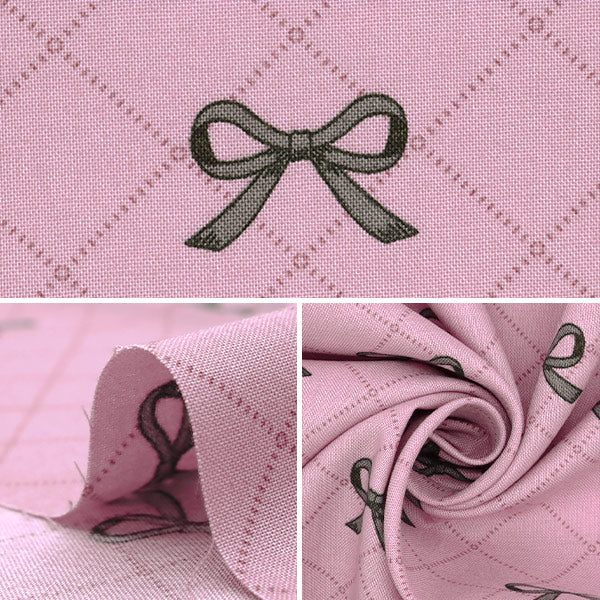 [5부터 시작하는 수량] 천・원단 "Milkratte" 시팅 원단 리본 핑크 MLJS-16A"