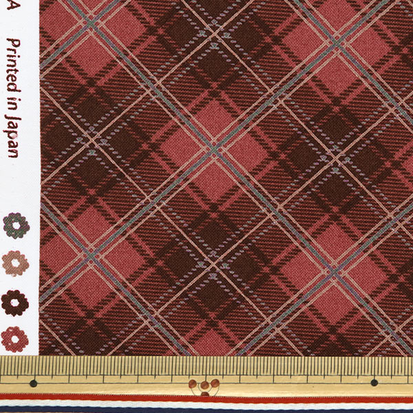 [Quantity starting from 5] Fabric "Milkratte" Sheeting Check Red MLJS-17A"