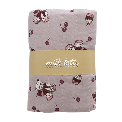 Tela "Milkratte" láminasColchacortada Tela Bear & Cherry Gray CQMLJS-13A"