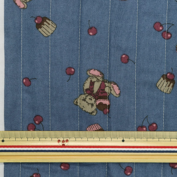 Tela "Milkratte" láminasColchacortada Tela Bear & Cherry Navy CQMLJS-13B"