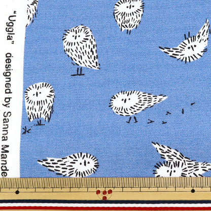 [Menge ab 5] Stoff "Kippis Oxford Arctic Owl Blue KPO-87B"