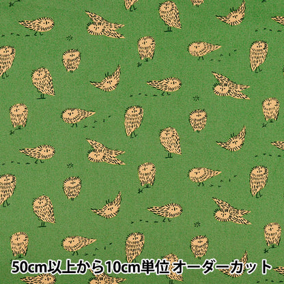 [Quantità a partire da 5] Tessuto "Kippis Oxford Arctic Owl Green KPO-87C"