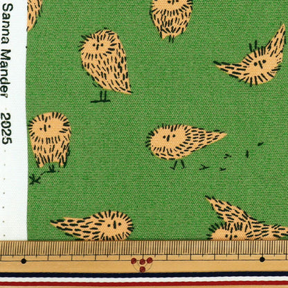 [Quantità a partire da 5] Tessuto "Kippis Oxford Arctic Owl Green KPO-87C"