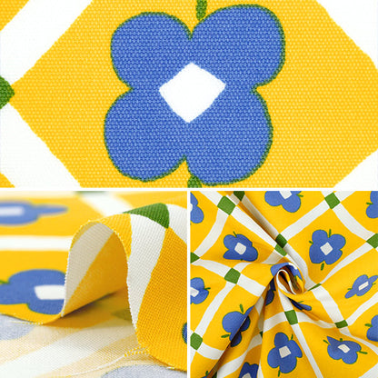 [Quantité à partir de 5] Tissu "kippis Oxford Ferme civique jaune kpo-91a"