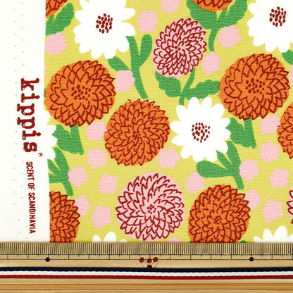 [Quantité à partir de 5] Tissu "kippis Oxford Dahlia jaune kpo-93a"