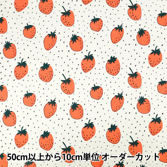 【数量5起】 織物 kippis（基皮斯） 牛津布 森草莓米色KPO-98A