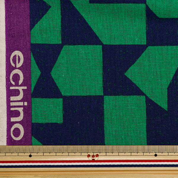 [Quantity starting from 5] Fabric "ni-co echino cotton linen canvas patch green EKX-98060-61C" KOKKA