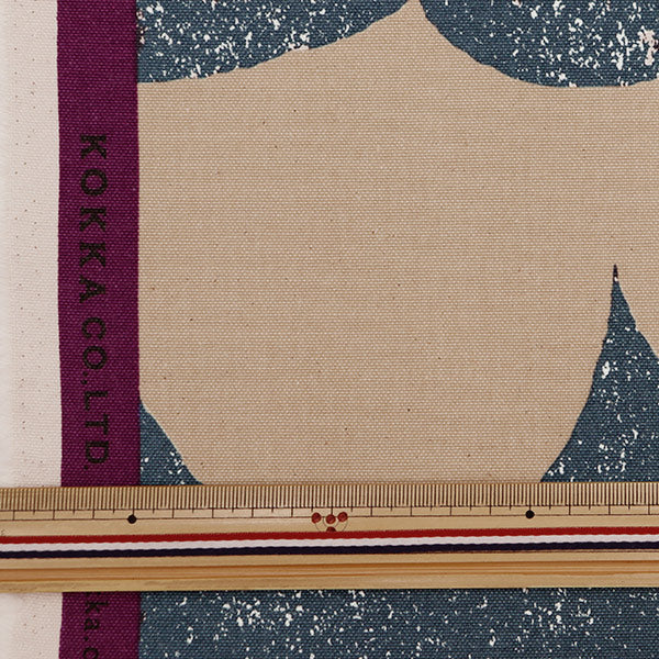 [Menge ab 5] Stoff "Echino 9,5 Leinwandwelle Beige Ekx98050-51c" KOKKA