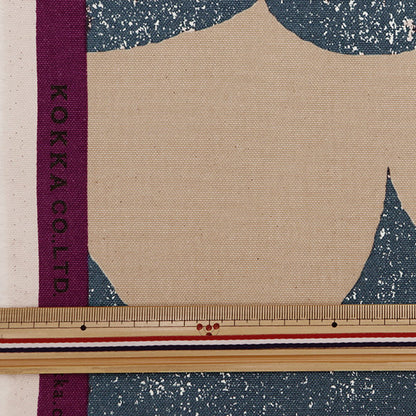 [Menge ab 5] Stoff "Echino 9,5 Leinwandwelle Beige Ekx98050-51c" KOKKA