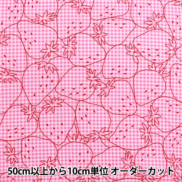 [5부터 시작하는 수량] 천・원단 『시팅 원단 슈퍼 워터 리포 멘트 피크 닉 자수 스타일 깅엄 패턴, 컬러 B YPA-51020-1B" KOKKA