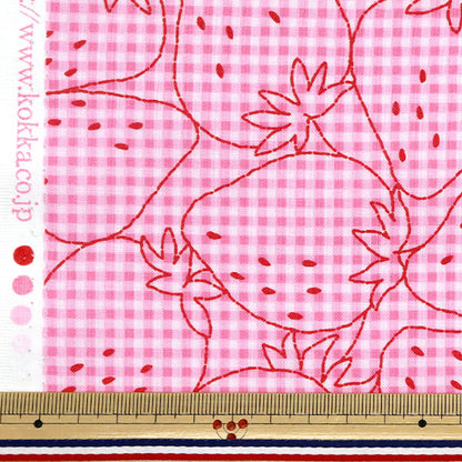 [5부터 시작하는 수량] 천・원단 『시팅 원단 슈퍼 워터 리포 멘트 피크 닉 자수 스타일 깅엄 패턴, 컬러 B YPA-51020-1B" KOKKA