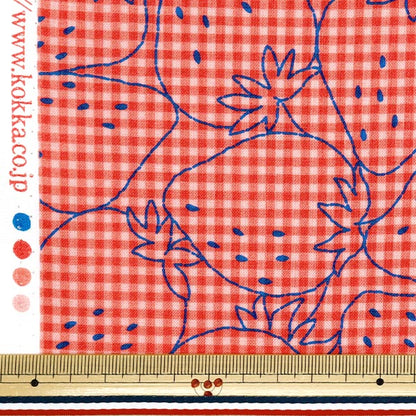 [5부터 시작하는 수량] 천・원단 『시팅 원단 슈퍼 워터 레피니트 피크 닉 자수 스타일 깅엄 패턴, 컬러 C YPA-51020-1c" KOKKA