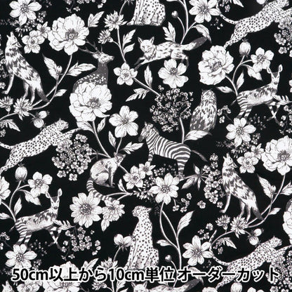 [Quantity starting from 5] Fabric "echino Lawn Wonder Black EKX98070-72E" KOKKA