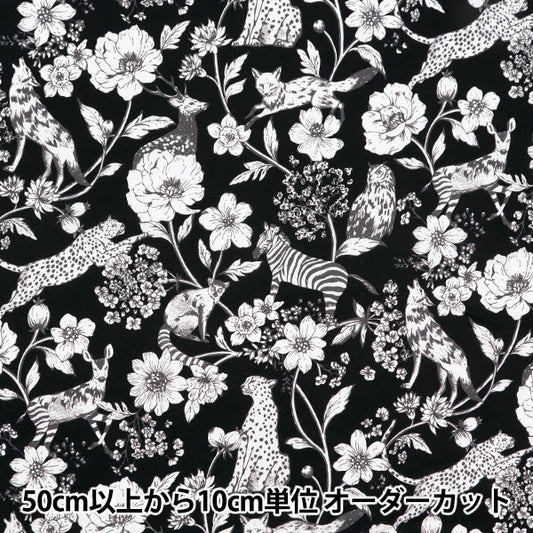 [Quantity starting from 5] Fabric "echino Lawn Wonder Black EKX98070-72E" KOKKA
