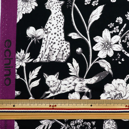 [Quantity starting from 5] Fabric "echino Lawn Wonder Black EKX98070-72E" KOKKA
