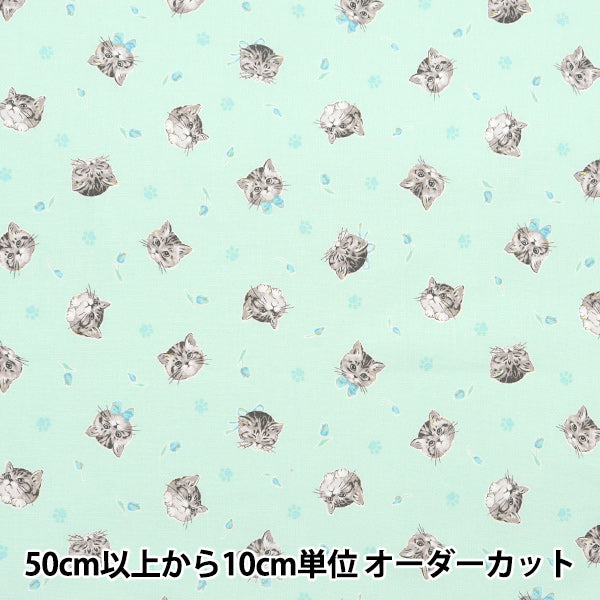 [De la quantité 5] Tissu "Nova siège Cat féminin vert nse-cat-gr" KOKKA 【Yuzawayaoriginal】