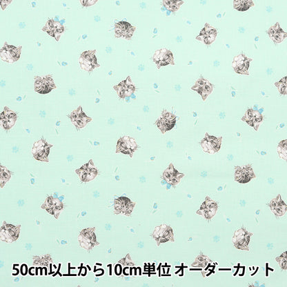 [De la quantité 5] Tissu "Nova siège Cat féminin vert nse-cat-gr" KOKKA 【Yuzawayaoriginal】