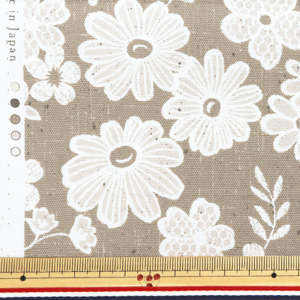 [De la quantité 5] Tissu 『Oxford En dentelle x en lin, petit motif floral ypa-59030-1a" KOKKA