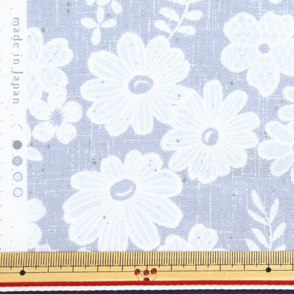 [De la quantité 5] Tissu 『Oxford Dentelle x en lin, petit motif floral ypa-59030-1c" KOKKA