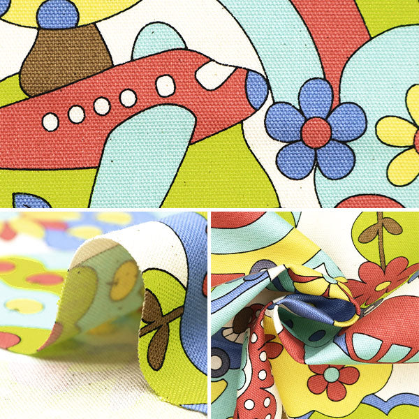 [Aus Menge 5] Stoff 『Oxford Retro School Rainbow YKA-29040-1A" KOKKA