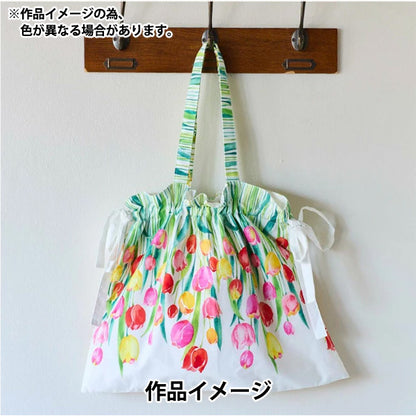 [Quantità a partire da 5] Tessuto 『fogli Stuma floreale stampa a getto d'inchiostro YGA-76070-1A" KOKKA