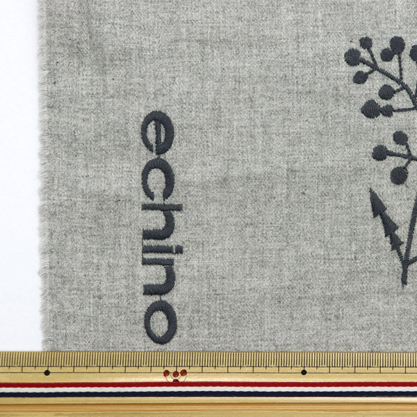 [Cantidad a partir de 5] Tela "ecino ViyellaGray Botanical Light Grey Ekx-98080-80a cepillado" KOKKA