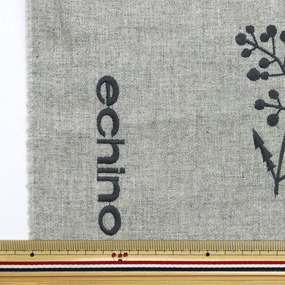 [Cantidad a partir de 5] Tela "ecino ViyellaGray Botanical Light Grey Ekx-98080-80a cepillado" KOKKA