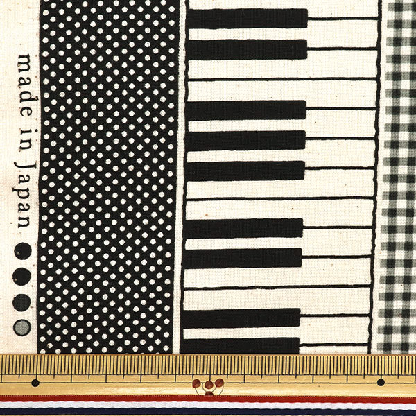 [Cantidad a partir de 5] Tela 『láminas Piano Montonone School Black YKA-29010-2A" KOKKA