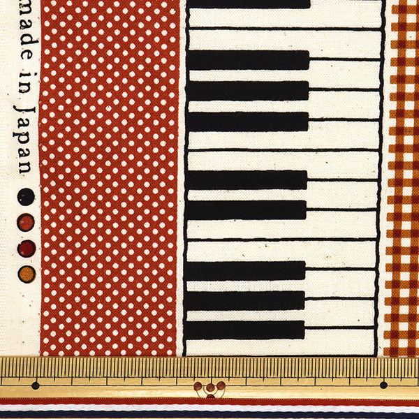 [Cantidad a partir de 5] Tela 『láminas Piano Montonone School Red YKA-29010-2B" KOKKA