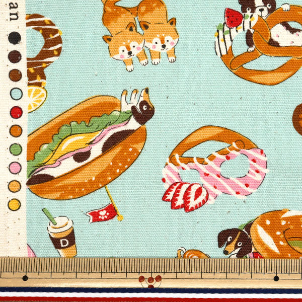 【数量5から】 生地 『オックス イヌッツェル ブルー YGA-81060-1D』 KOKKA コッカ