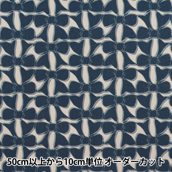 [Cantidad a partir de 5] Tela 『Oxford Linnea Cinta Saxofón x Marina YKA-3100-1B" KOKKA