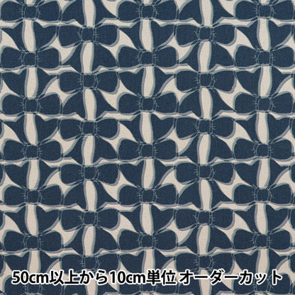 [Cantidad a partir de 5] Tela 『Oxford Linnea Cinta Saxofón x Marina YKA-3100-1B" KOKKA