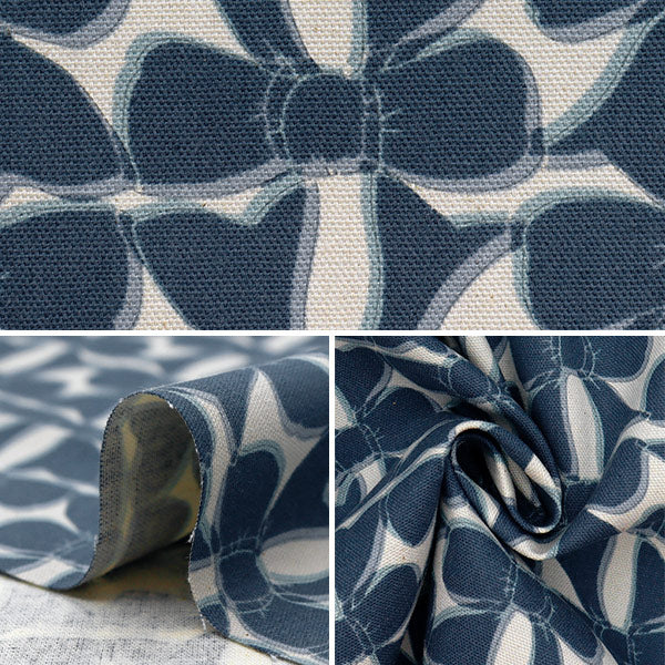 [Cantidad a partir de 5] Tela 『Oxford Linnea Cinta Saxofón x Marina YKA-3100-1B" KOKKA