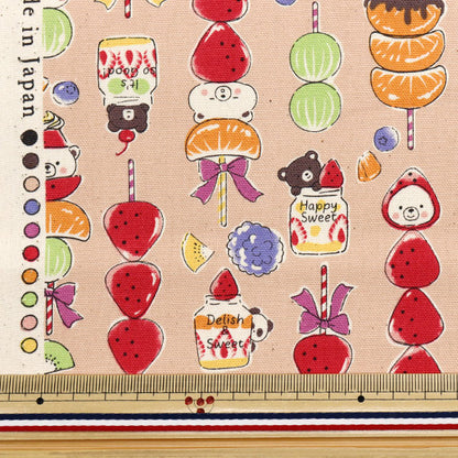 [الكمية تبدأ من 5] الأقمشة 『أكسفورد حيوان لذيذ تانفورو كوما بينك YGA-81060-2B" KOKKA