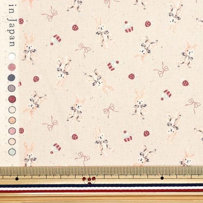 [Cantidad a partir de 5] Tela 『Oxford Conejo chibipuri kinari yka-31120-1a" KOKKA